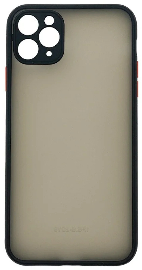 Чехол матовый с бампером Safe Camera для iPhone 11 Pro Max черный в Тюмени